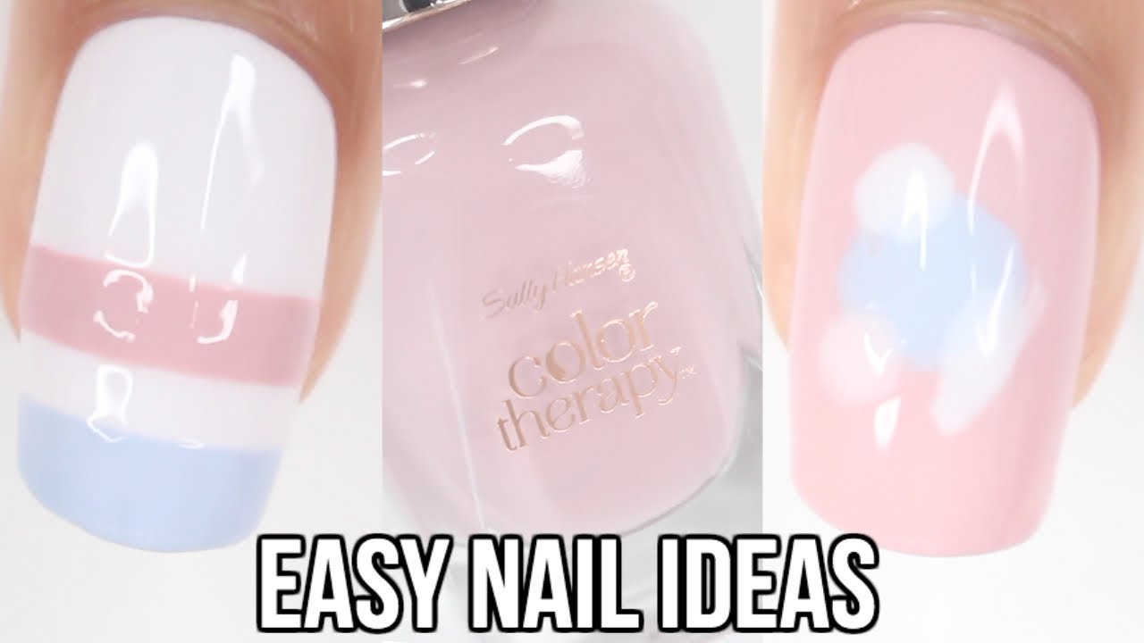 easy nail ideas + Sally Hansen Color Therapy Floral Collection