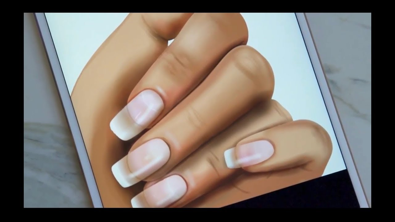 Cool Coloring tutorial: How to color Natural Fingernails with Color Therapy App