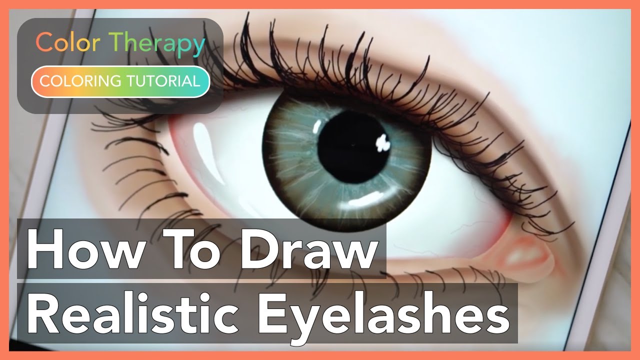 Coloring Tutorial: How to Draw Realistic Eyelashes with Color Therapy App
