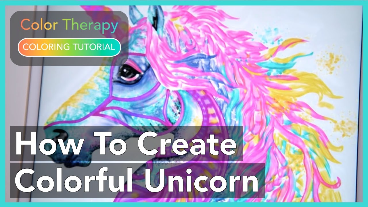 Coloring Tutorial: How to Create a Colorful Unicorn with Color Therapy App