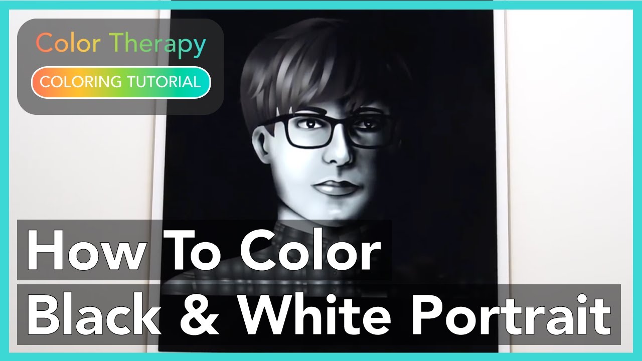 Coloring Tutorial: How to Color Black and White Portrait with Color Therapy App