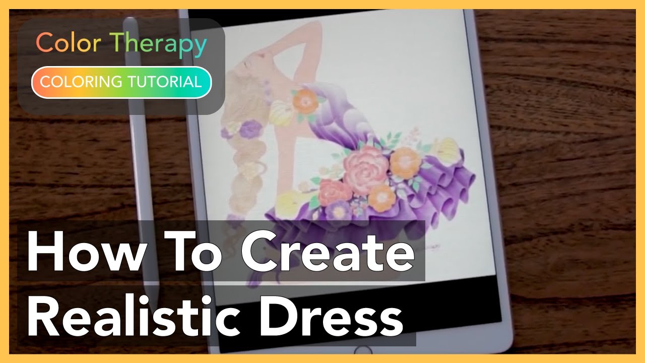 Coloring Tutorial: How to Create a Realistic Dress with Color Therapy App