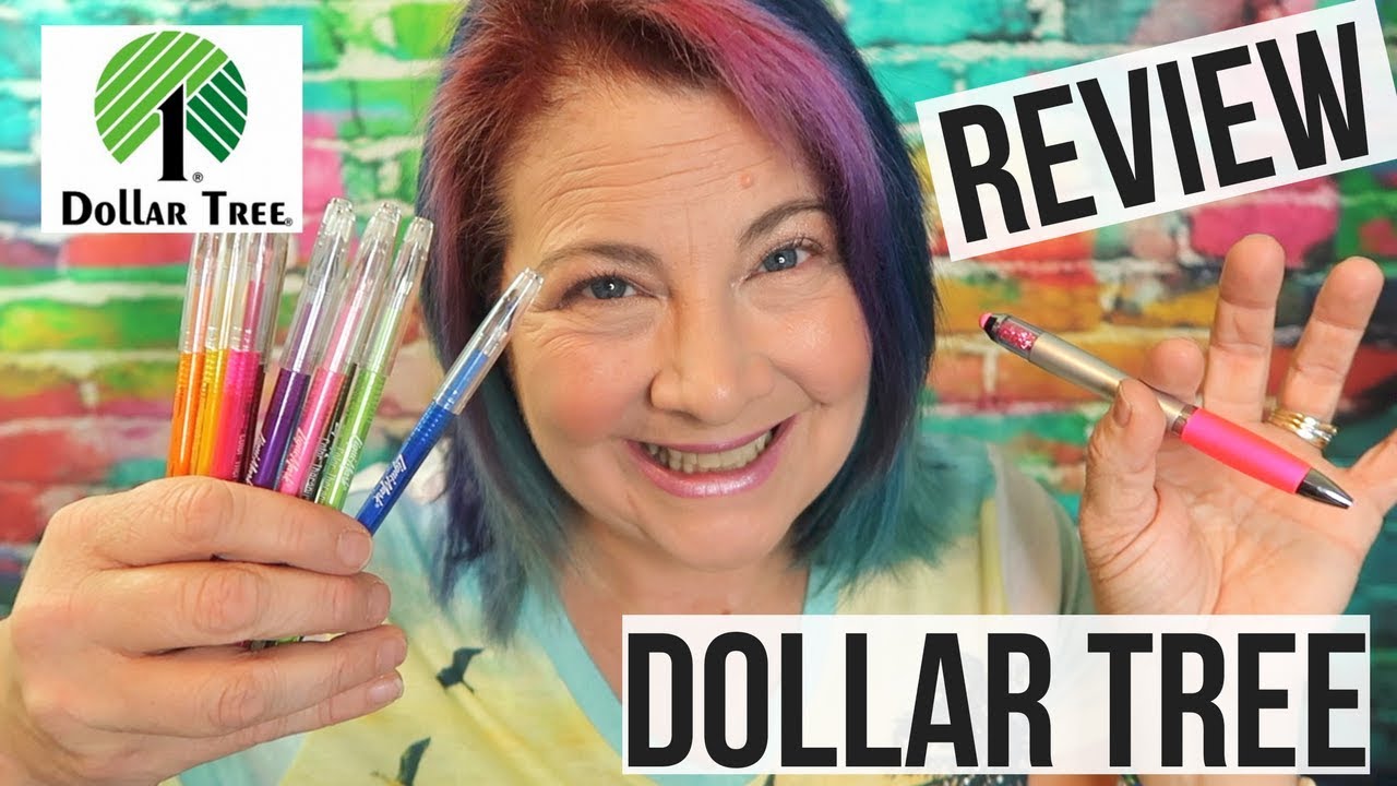Dollar Tree Pen Review |Liquid Mark Color Therapy Gel Pens