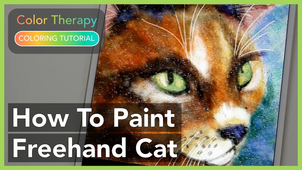 Coloring Tutorial: How to Paint Freehand Cat with Color Therapy App