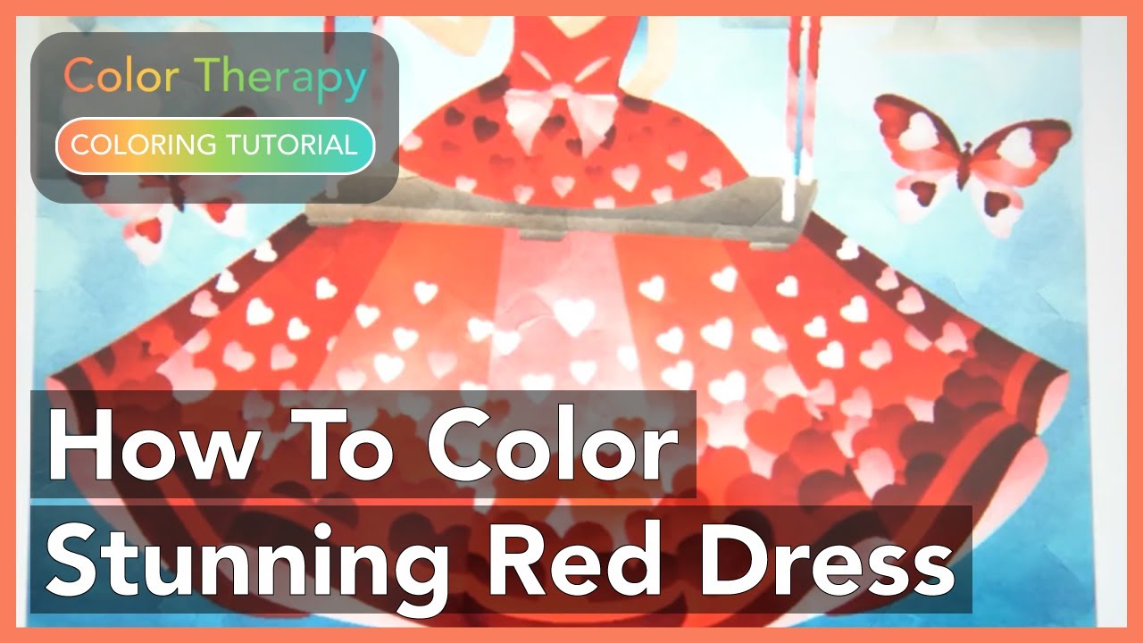 Coloring Tutorial: How to Color a Stunning Red Dress with Color Therapy App