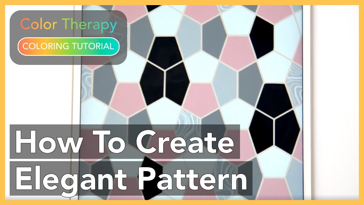 Coloring Tutorial: How to Create Elegant Pattern with Color Therapy App