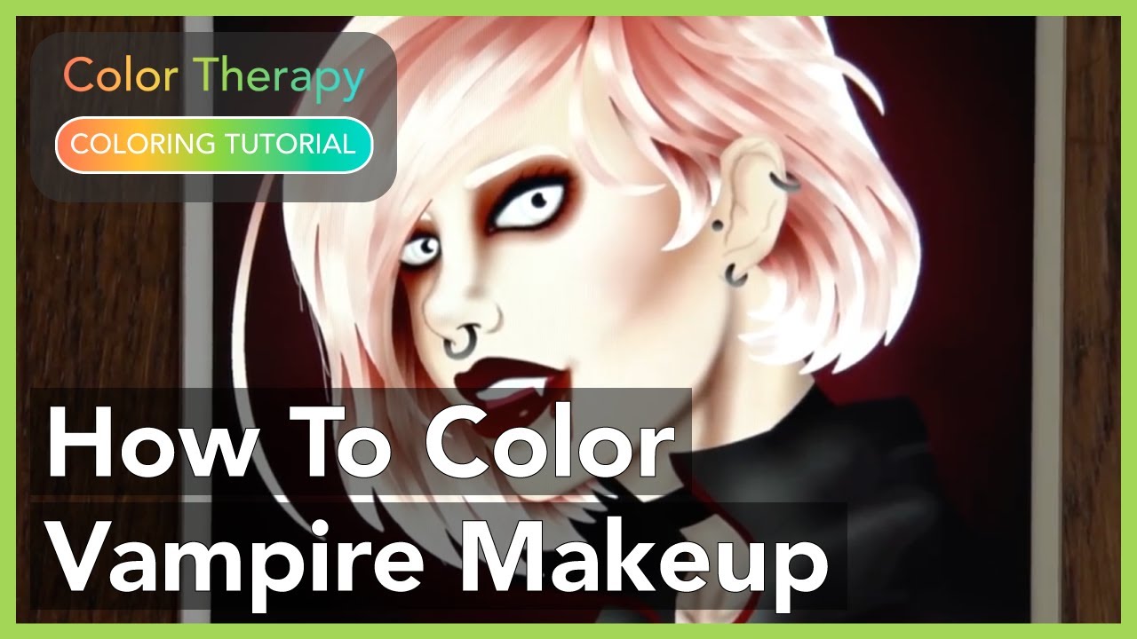 Coloring Tutorial: How to Color Vampire Makeup with Color Therapy App