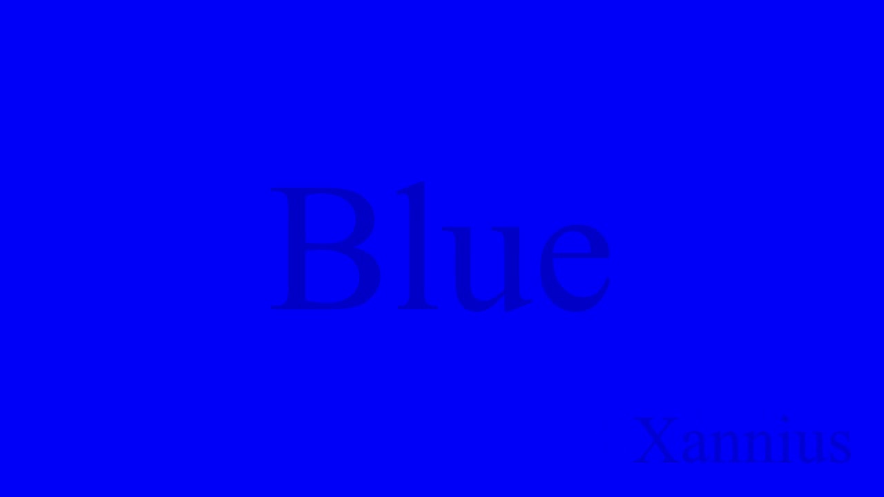 Twelve minutes of color therapy. Blue. Healing properties