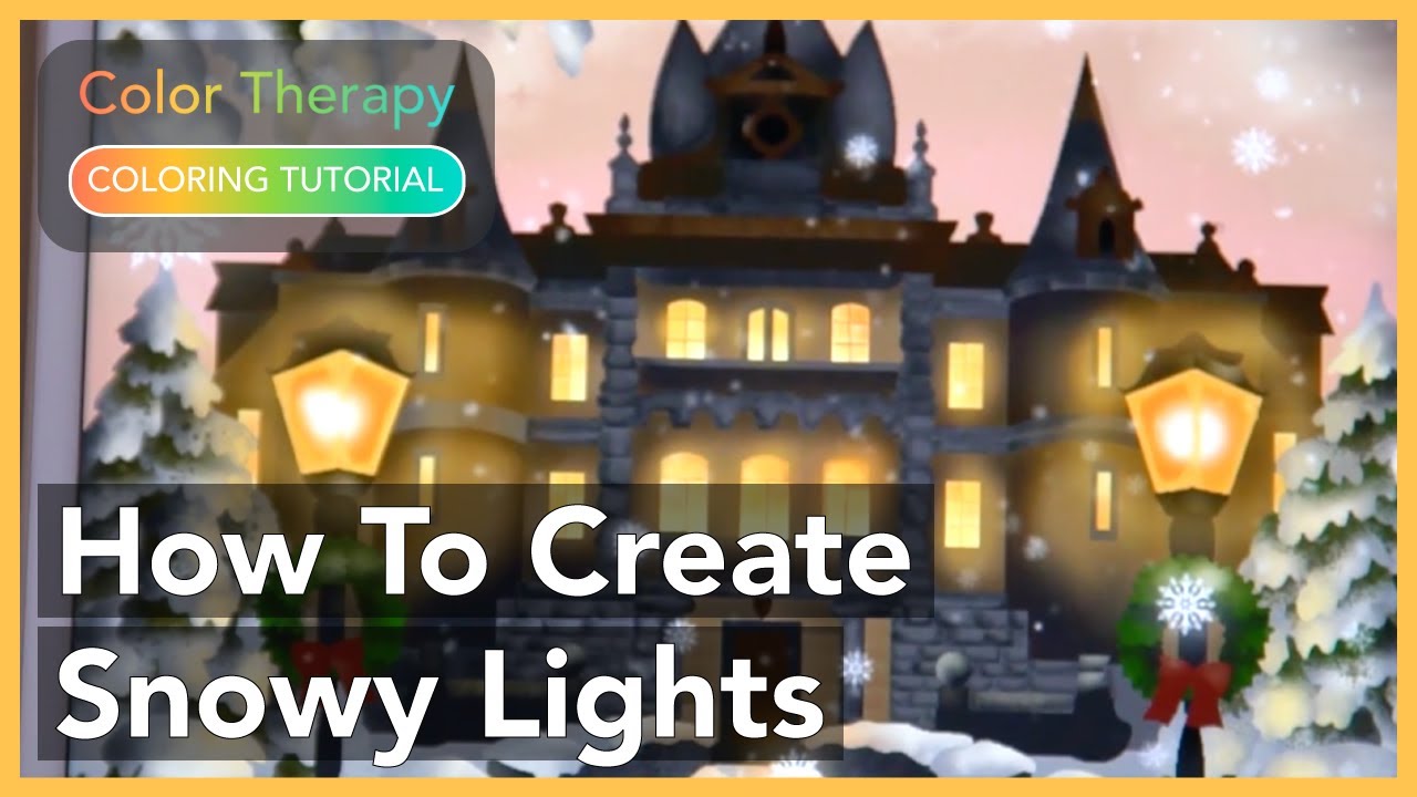 Coloring Tutorial: How to Create Snowy Lights with Color Therapy App