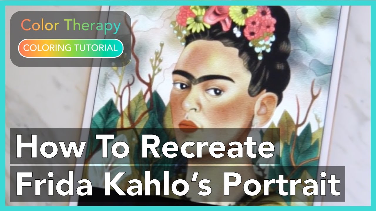 Coloring Tutorial: How to Recreate Frida Kahlo's Self Portrait with Color Therapy App