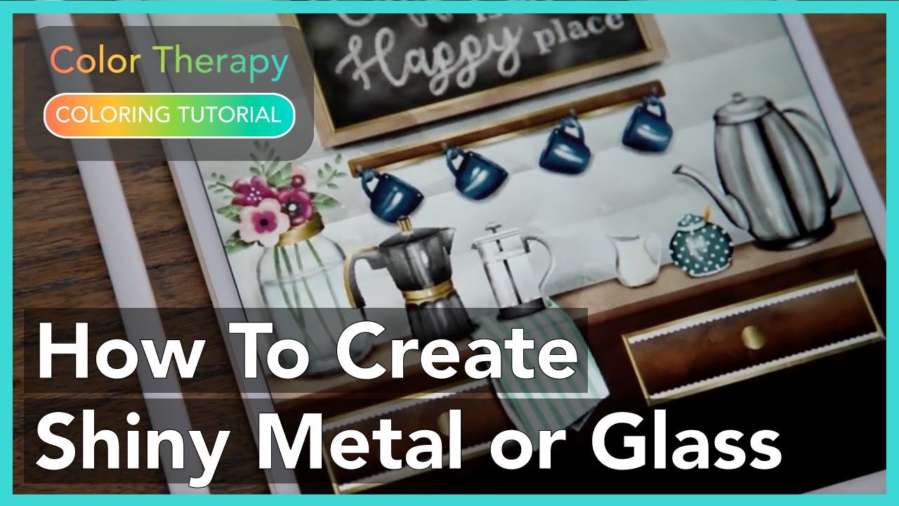 Coloring Tutorial: How to Create Shiny Metal or Glass with Color Therapy App