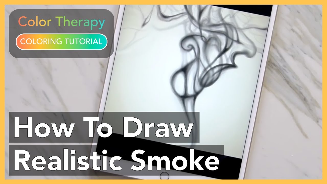 Coloring Tutorial: How to Draw Realistic Smoke with Color Therapy App