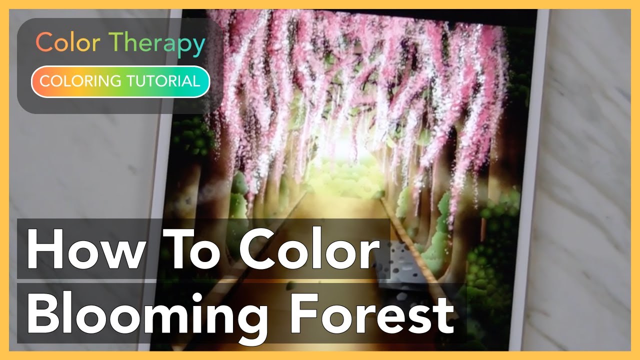 Coloring Tutorial: How to Color Blooming Forest with Color Therapy App