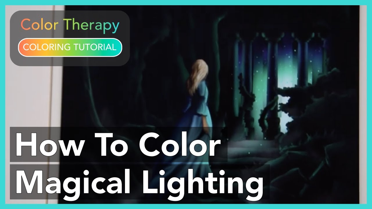 Coloring Tutorial: How to Color Magical Lighting with Color Therapy App