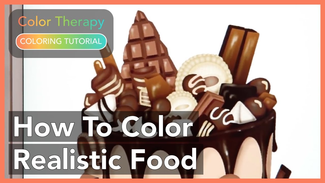 Coloring Tutorial: How to Color Realistic Food with Color Therapy App