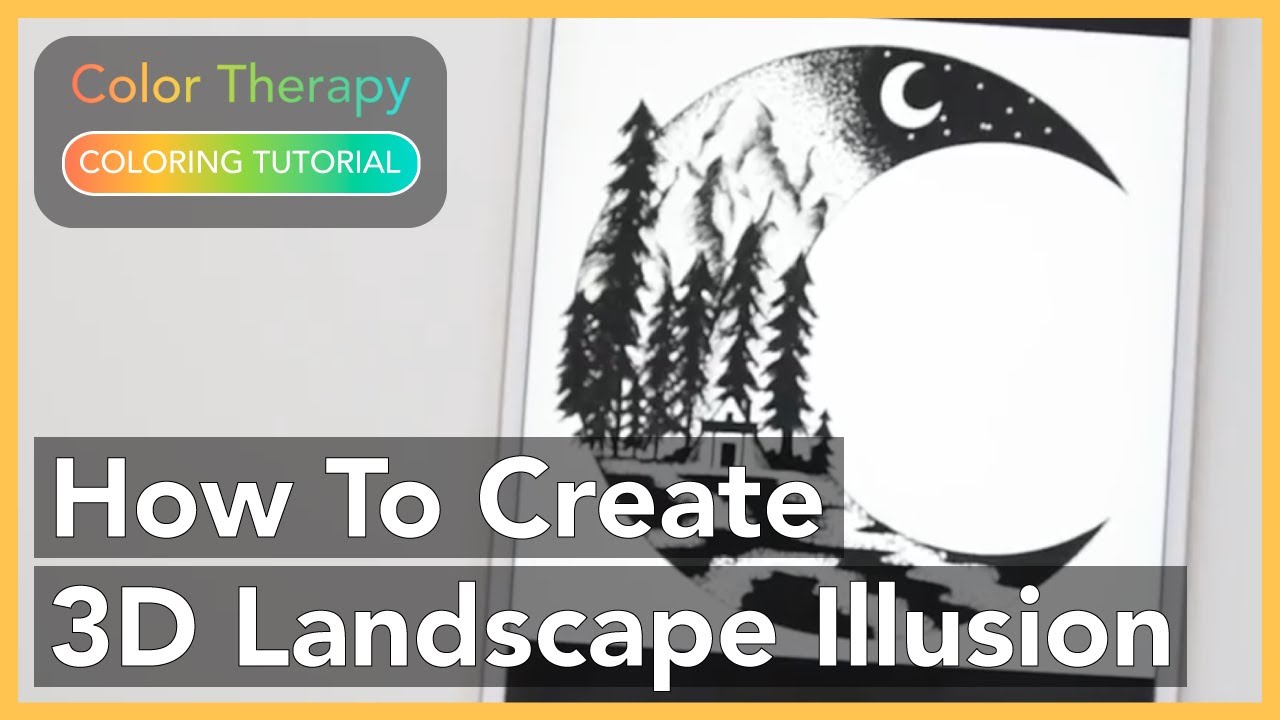 Coloring Tutorial: How to Create a 3D Landscape Illusion with Color Therapy App
