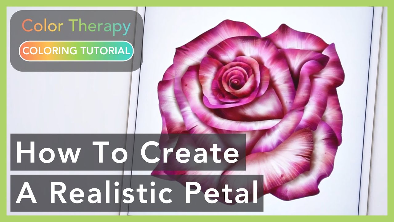 Digital Coloring Tutorial: How to color a Hyper Realistic Petal