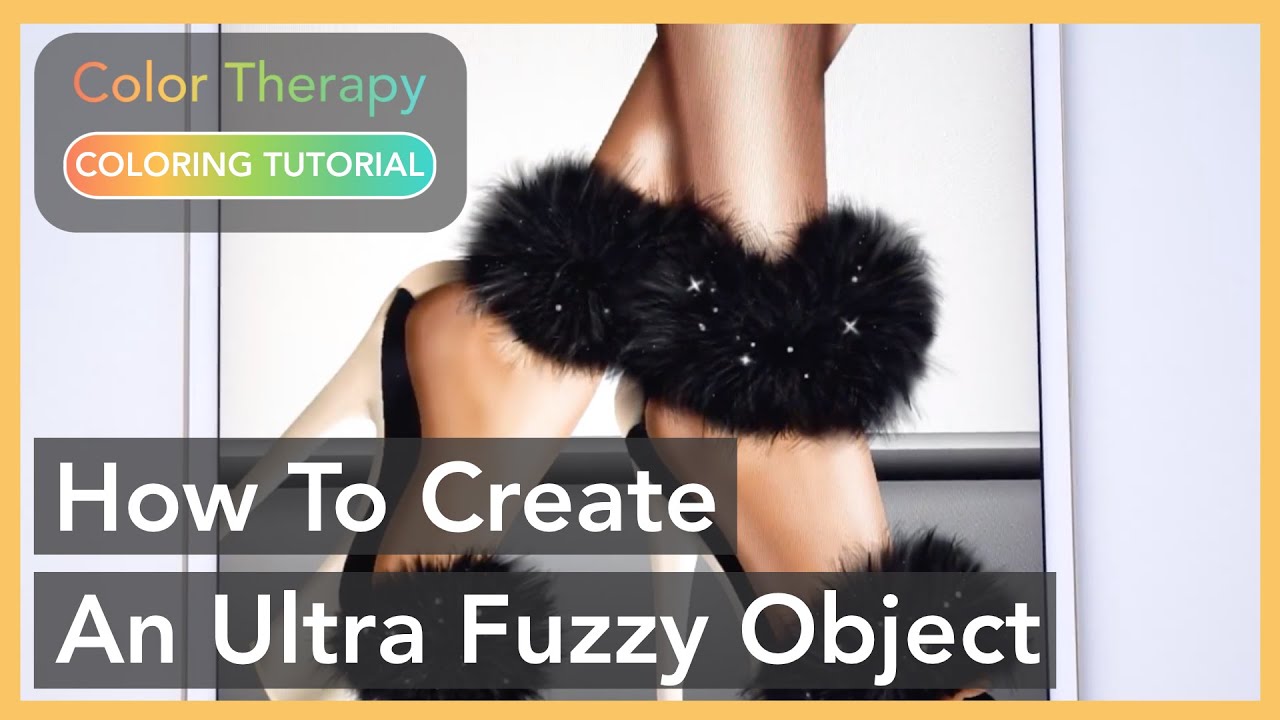 Digital Coloring Tutorial: How to create an Ultra Fuzzy Object | Color Therapy | Digital Art