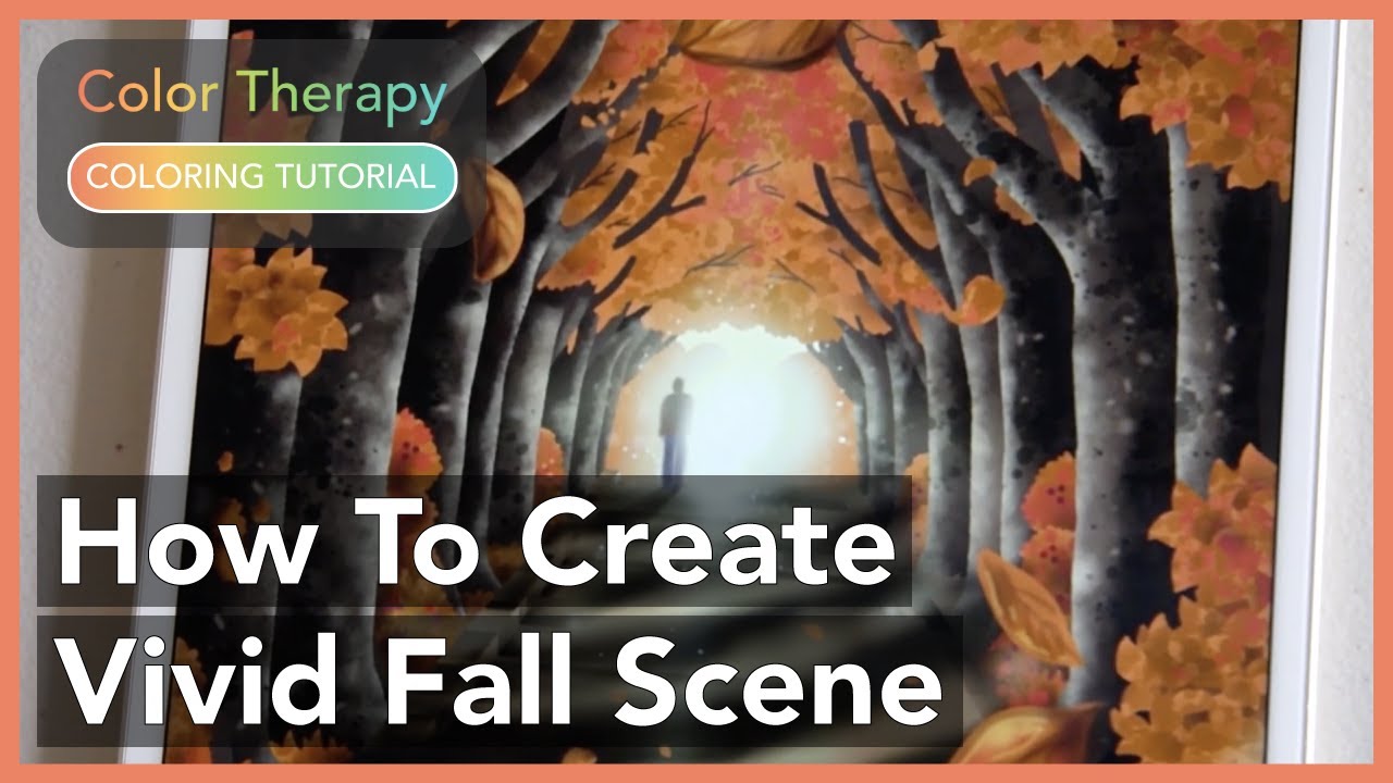 Coloring Tutorial: How to Create Fall Leaves Scene with Color Therapy App