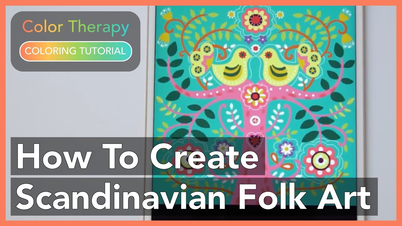 Coloring Tutorial: How to Create Scandinavian Folk Art with Color Therapy App