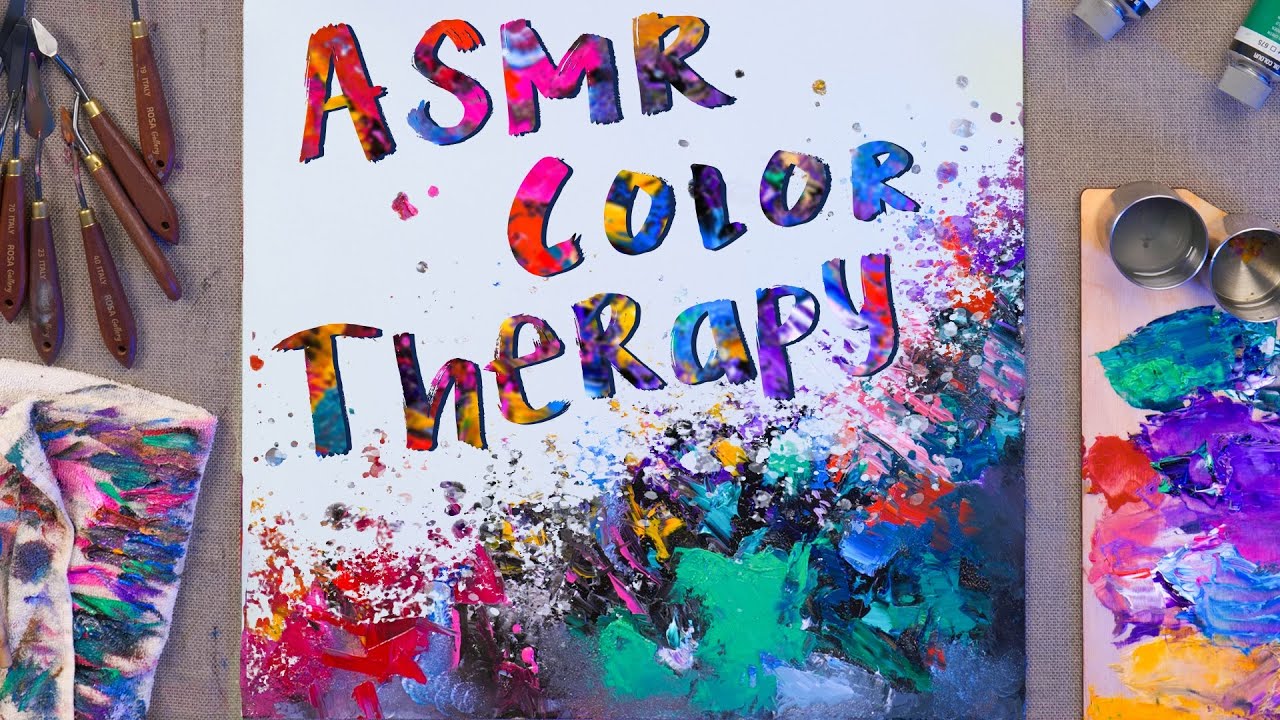 АСМР | ASMR РИСОВАНИЕ 🎨 REAL Unique Painting Color Therapy 🌈 Abstract ARTColor