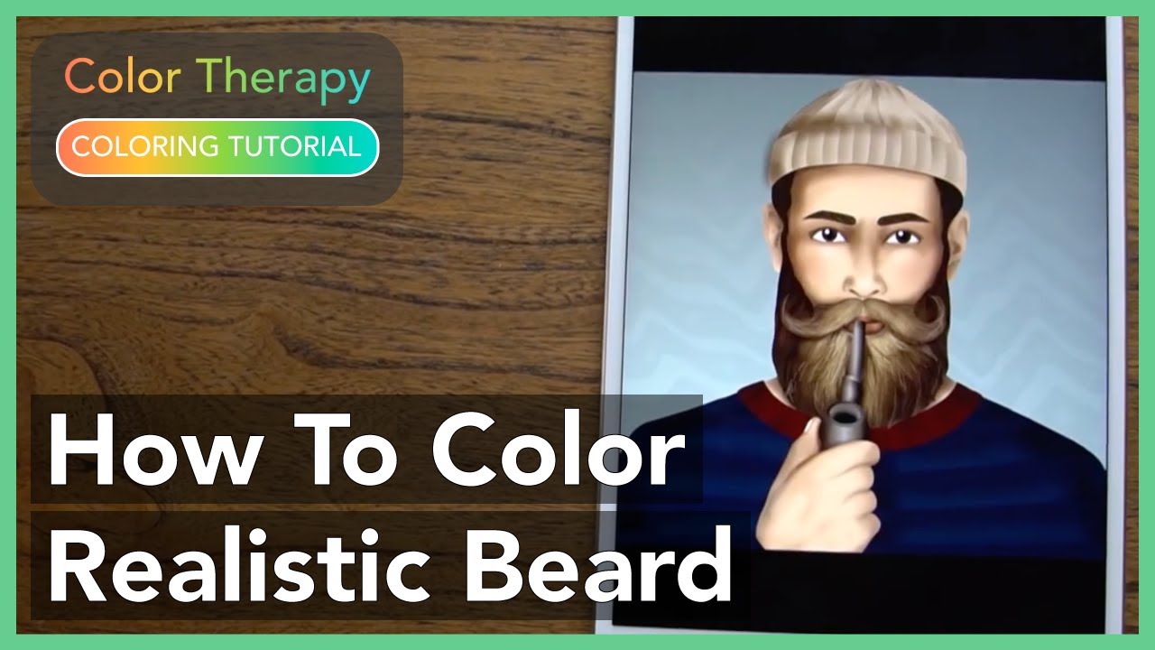 Coloring Tutorial: How to Color a Realistic Beard with Color Therapy App