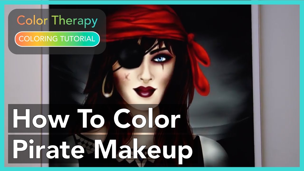 Coloring Tutorial: How to Color Pirate Makeup with Color Therapy App