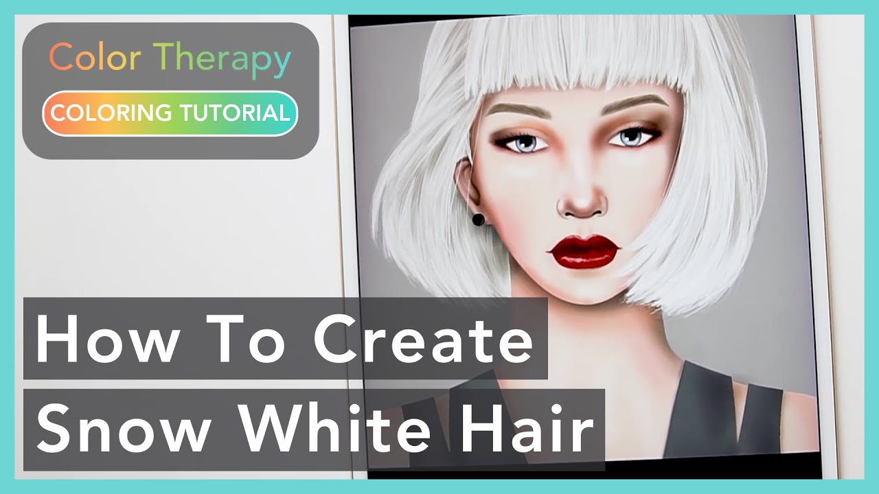 Digital Coloring Tutorial: How to create Snow White Hair | Color Therapy | Digital Art