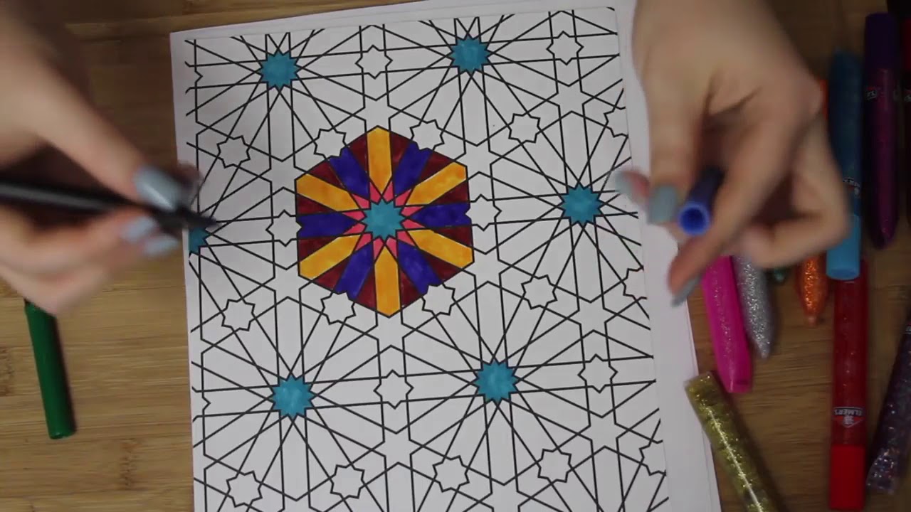 Insomnia Color Therapy ASMR Relaxing Coloring Sounds with Markers