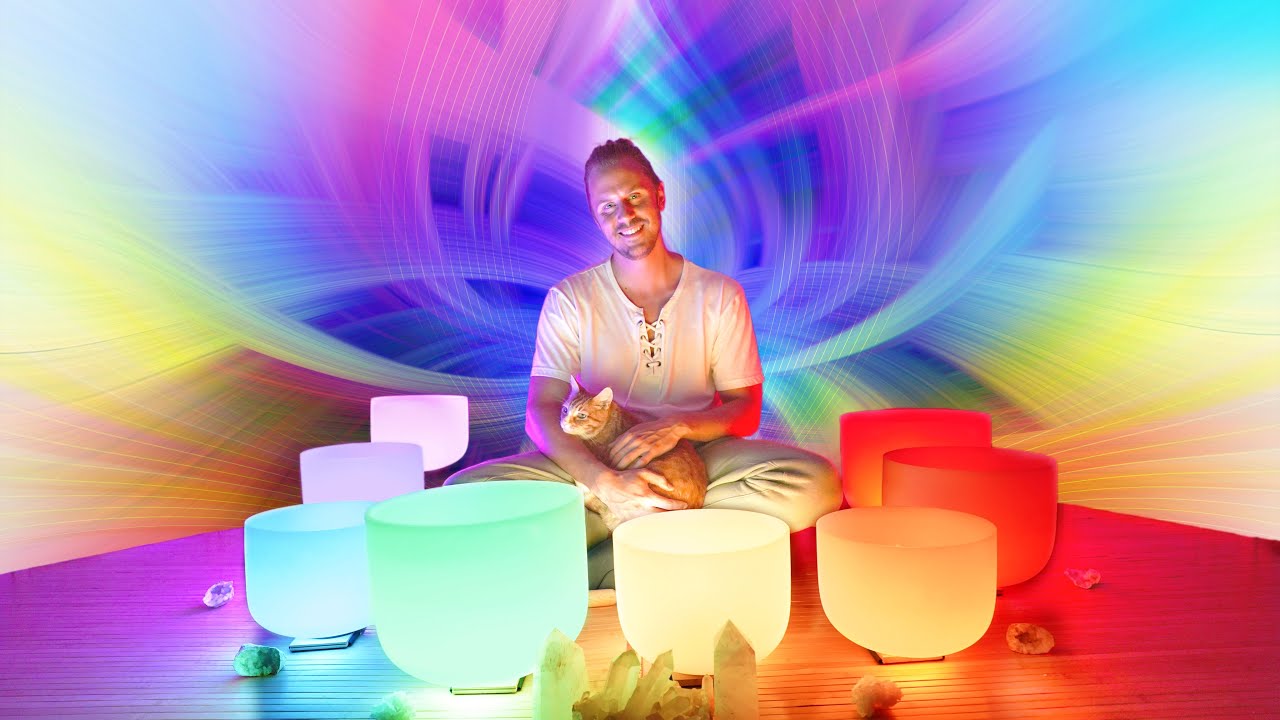 🌈 Rainbow Chakra Sound Bath | Singing Bowls Meditation & Sleep Music