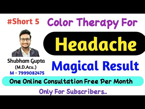 Color Therapy For Headache | Acupressure Points For Headache | By Shubham | #Shorts #Shortvideo
