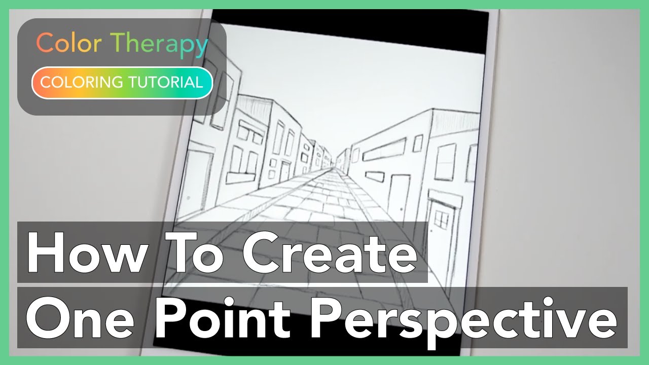 Coloring Tutorial: How to Create One Point Perspective with Color Therapy App