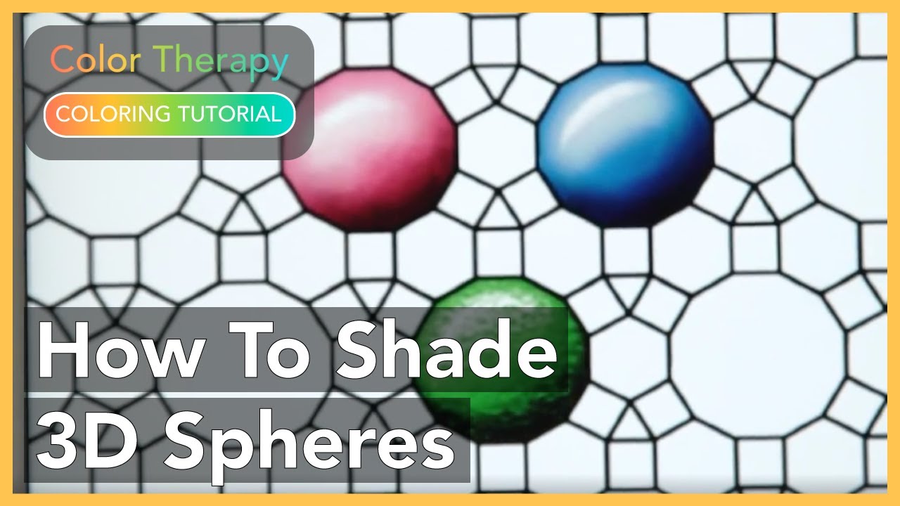 Coloring Tutorial: How to Shade 3D Spheres with Color Therapy App
