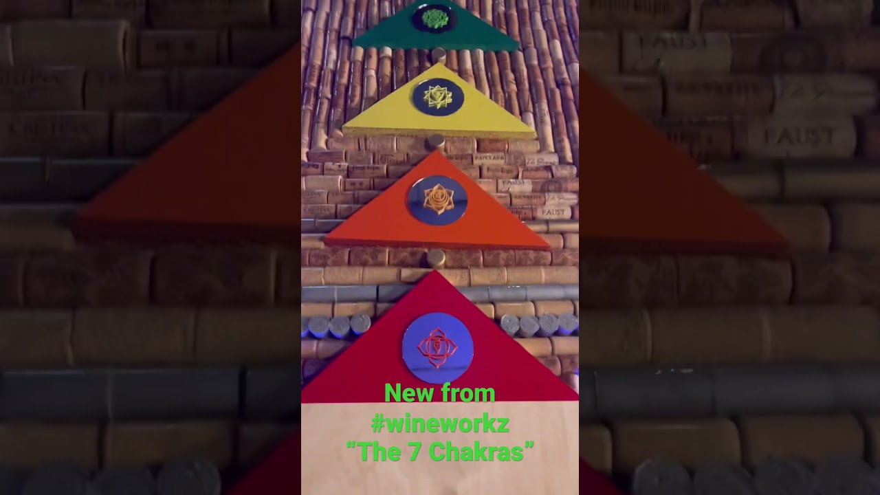 My newest creation…”The 7 Chakras “ #wineworkz #chakras #art #wine