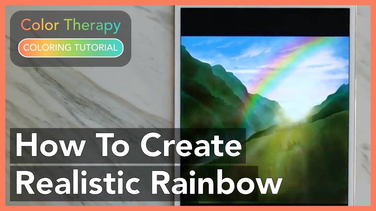 Coloring Tutorial: How to Create a Realistic Rainbow with Color Therapy App