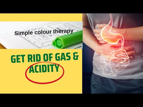 Acupressure Colour Therapy treatment for gas & Acidity.