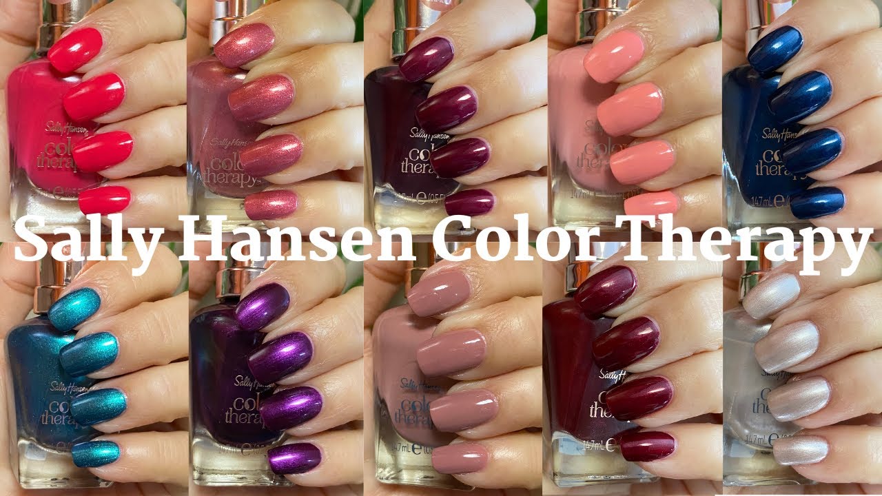 Esmaltes Sally Hansen Color Therapy | Swatches Y Mas | Color Therapy Nail Polishes | #esmaltes